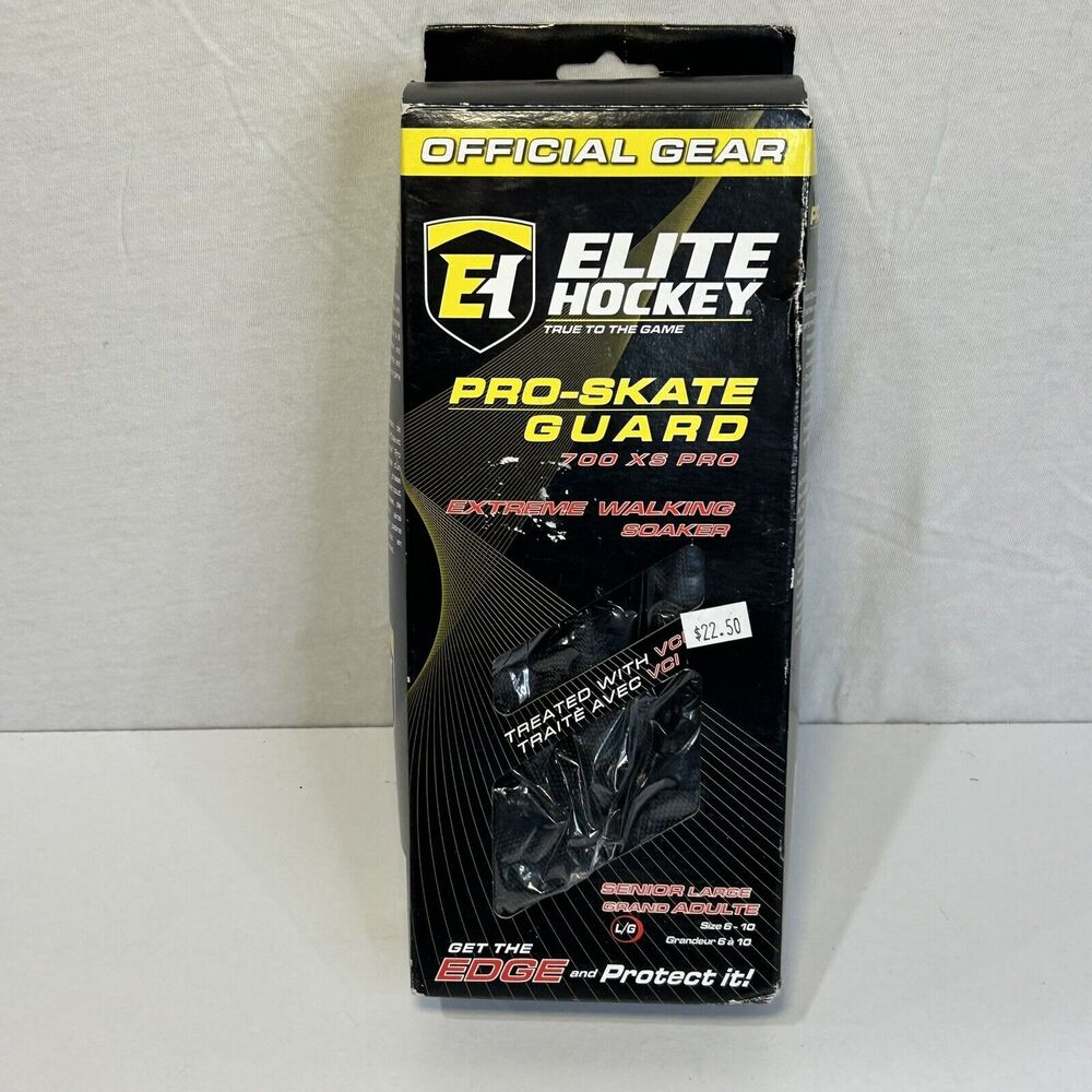 NEW Elite Hockey 700XS Pro Extreme Walking Soaker Skateguards Black Size Large
